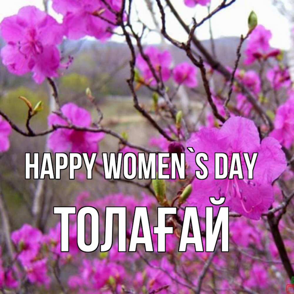 Greetings card с именем, ТОЛАҒАЙ happy women`s day международный женский день Greetings with text for free download 